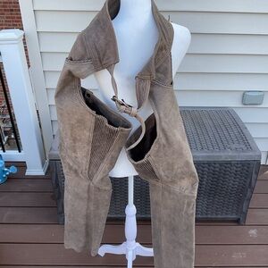 Brown/grey Leather Chaps